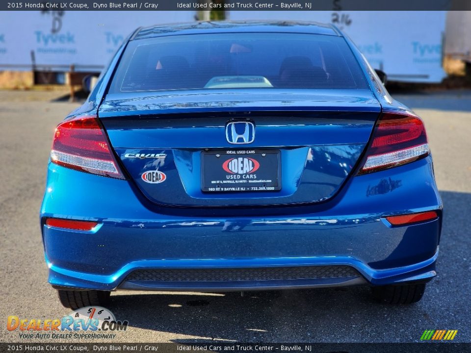 2015 Honda Civic LX Coupe Dyno Blue Pearl / Gray Photo #6
