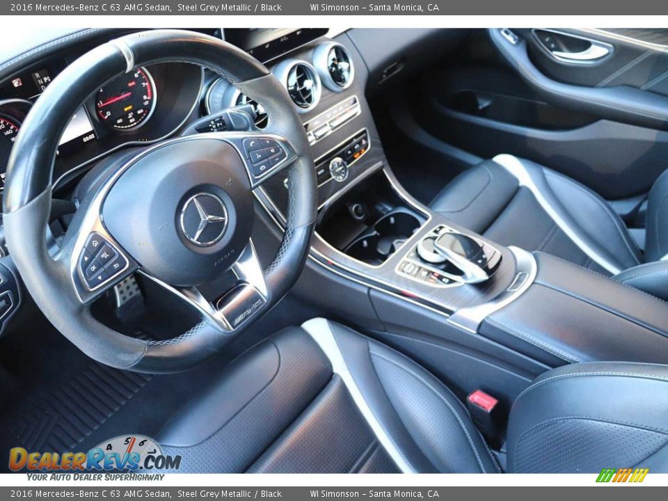 2016 Mercedes-Benz C 63 AMG Sedan Steel Grey Metallic / Black Photo #12