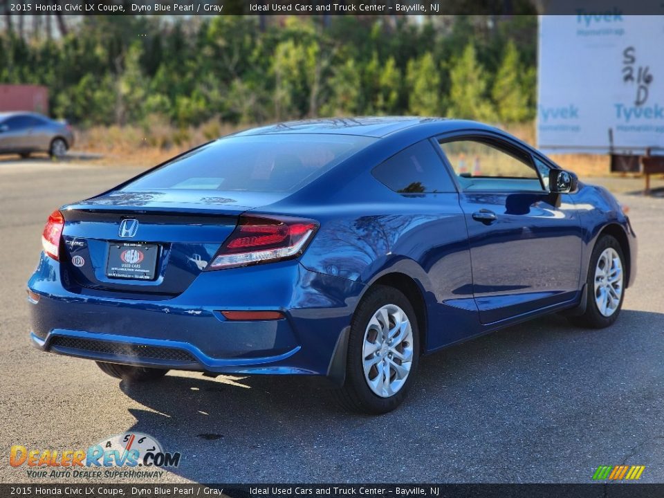 2015 Honda Civic LX Coupe Dyno Blue Pearl / Gray Photo #7