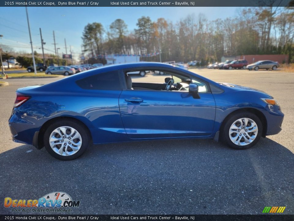 2015 Honda Civic LX Coupe Dyno Blue Pearl / Gray Photo #8