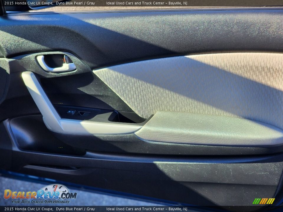 2015 Honda Civic LX Coupe Dyno Blue Pearl / Gray Photo #10