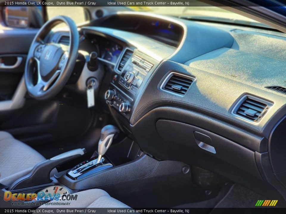 2015 Honda Civic LX Coupe Dyno Blue Pearl / Gray Photo #11