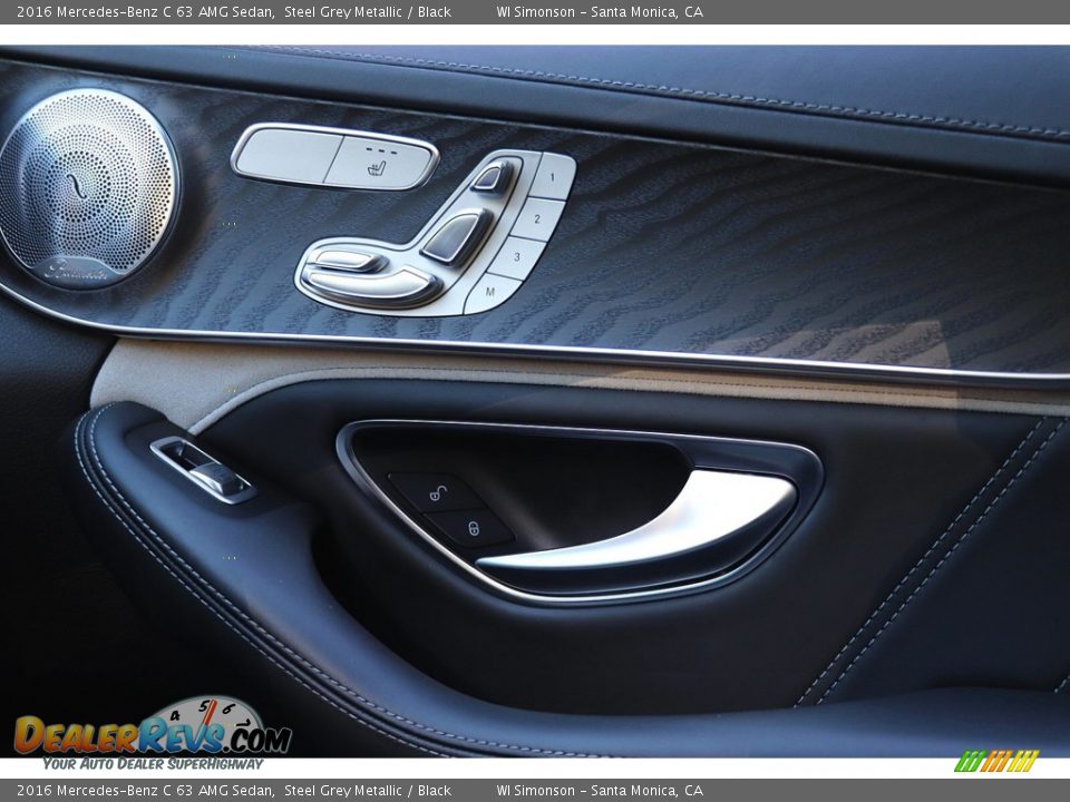 2016 Mercedes-Benz C 63 AMG Sedan Steel Grey Metallic / Black Photo #19