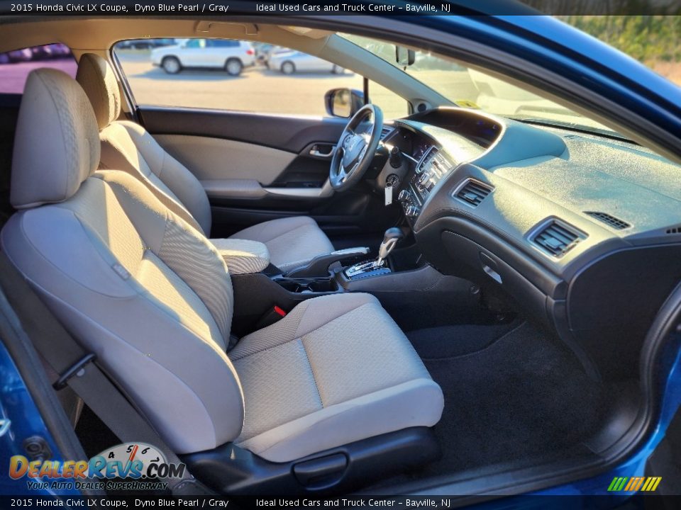 2015 Honda Civic LX Coupe Dyno Blue Pearl / Gray Photo #14