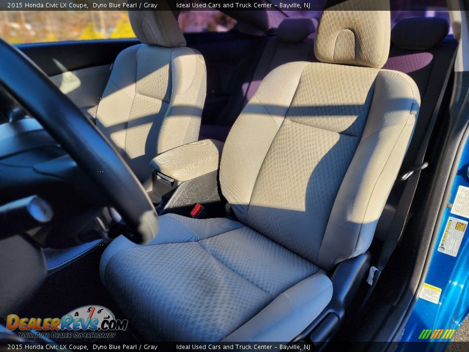 2015 Honda Civic LX Coupe Dyno Blue Pearl / Gray Photo #21