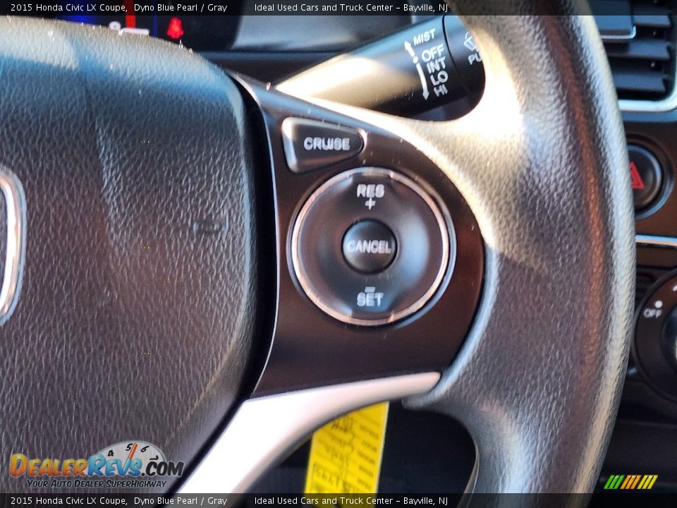 2015 Honda Civic LX Coupe Dyno Blue Pearl / Gray Photo #24