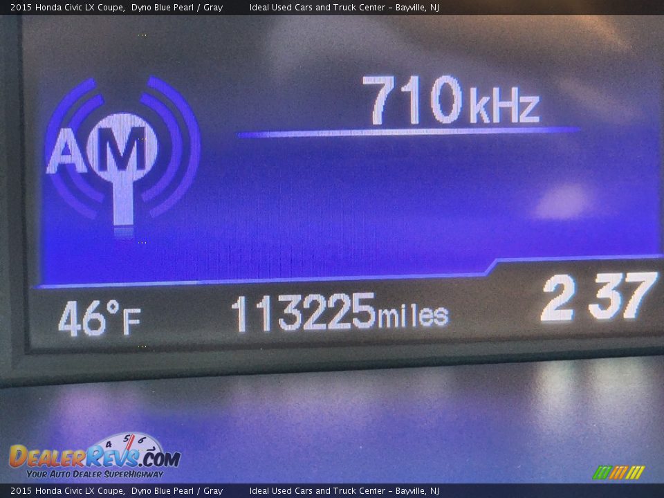 2015 Honda Civic LX Coupe Dyno Blue Pearl / Gray Photo #26