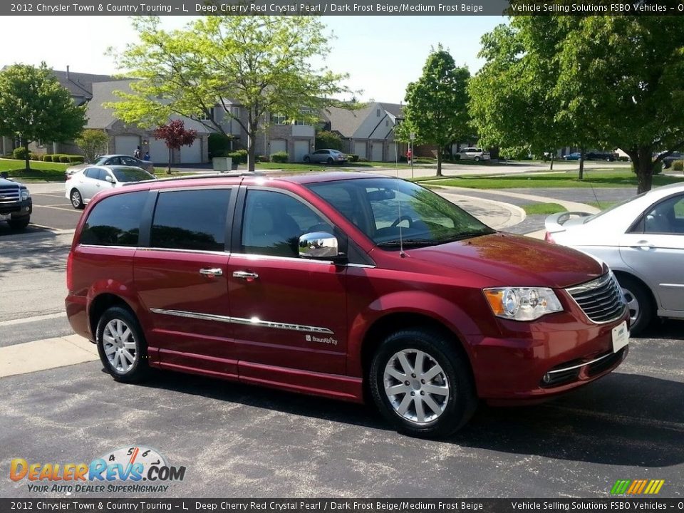 2012 Chrysler Town & Country Touring - L Deep Cherry Red Crystal Pearl / Dark Frost Beige/Medium Frost Beige Photo #1