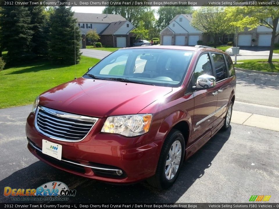 2012 Chrysler Town & Country Touring - L Deep Cherry Red Crystal Pearl / Dark Frost Beige/Medium Frost Beige Photo #2
