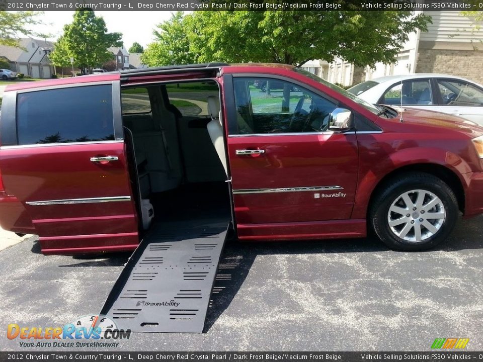2012 Chrysler Town & Country Touring - L Deep Cherry Red Crystal Pearl / Dark Frost Beige/Medium Frost Beige Photo #3