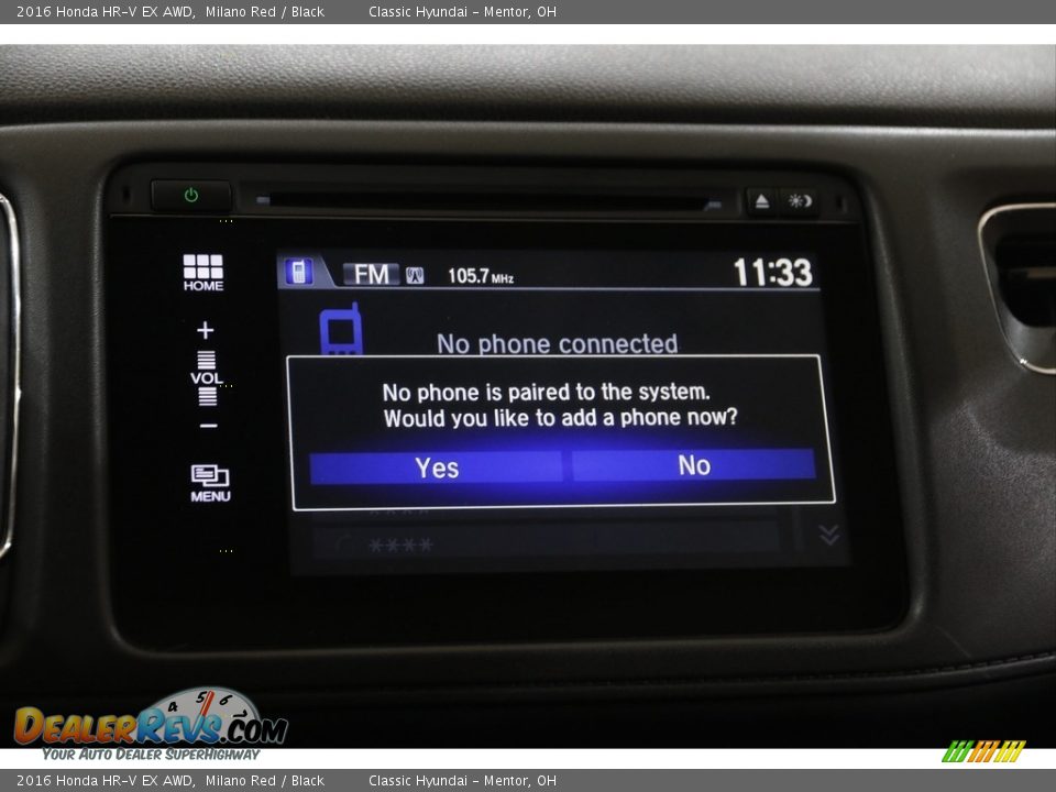 2016 Honda HR-V EX AWD Milano Red / Black Photo #11