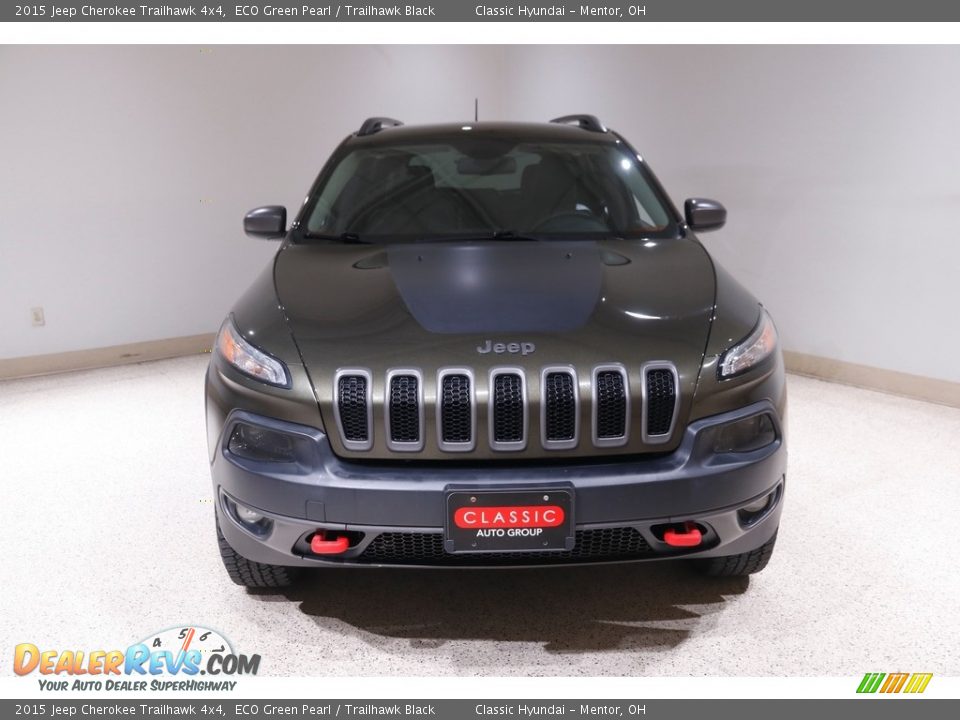 2015 Jeep Cherokee Trailhawk 4x4 ECO Green Pearl / Trailhawk Black Photo #2