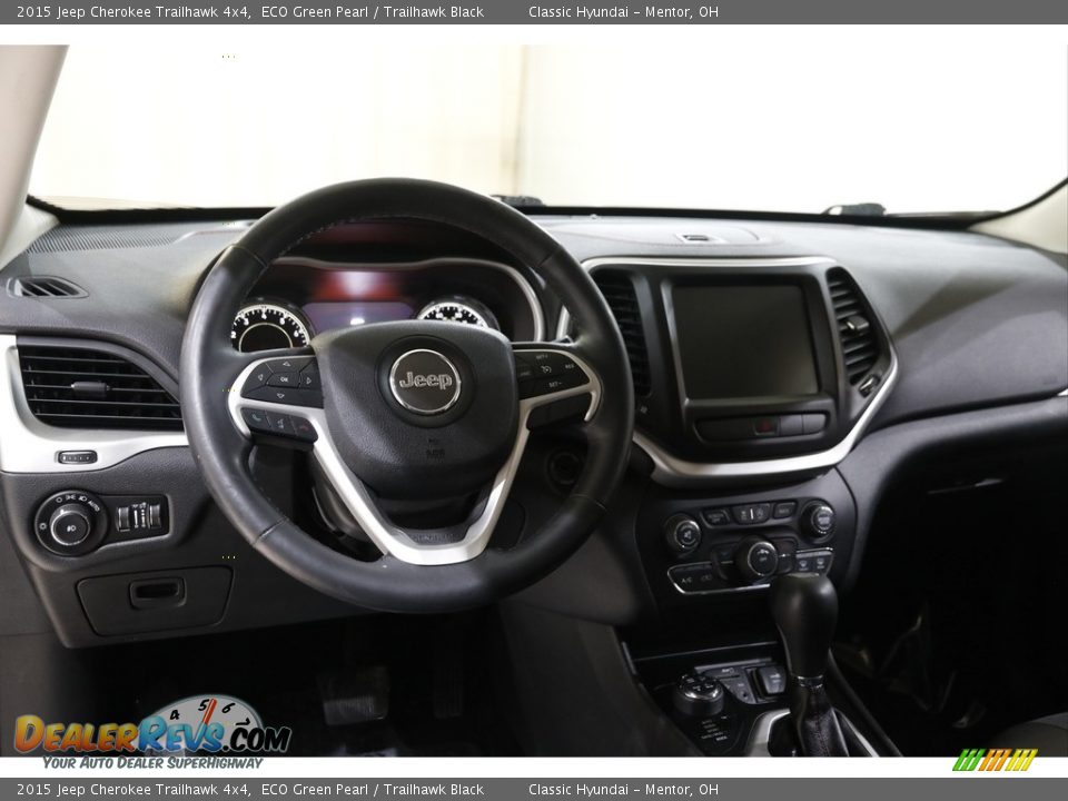 2015 Jeep Cherokee Trailhawk 4x4 ECO Green Pearl / Trailhawk Black Photo #6