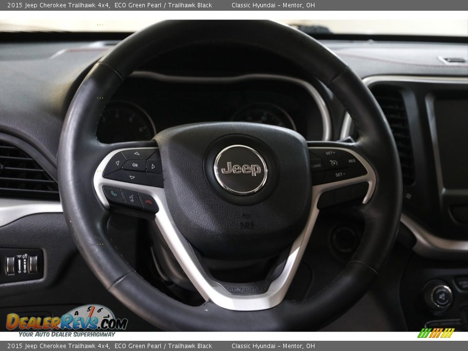 2015 Jeep Cherokee Trailhawk 4x4 ECO Green Pearl / Trailhawk Black Photo #7