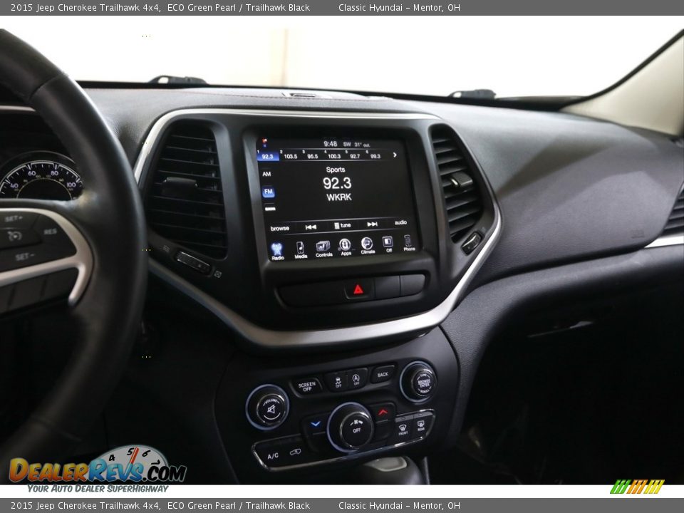 2015 Jeep Cherokee Trailhawk 4x4 ECO Green Pearl / Trailhawk Black Photo #9