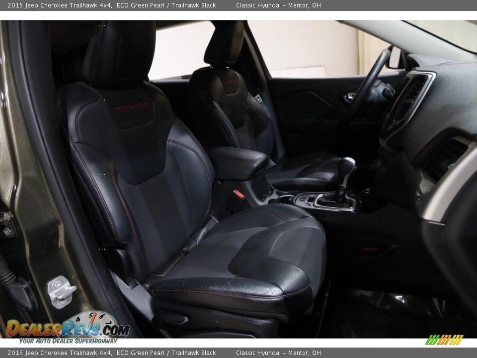 2015 Jeep Cherokee Trailhawk 4x4 ECO Green Pearl / Trailhawk Black Photo #17