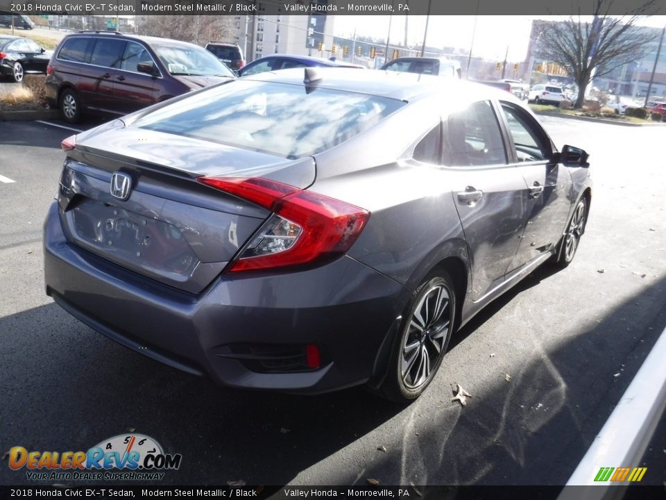 2018 Honda Civic EX-T Sedan Modern Steel Metallic / Black Photo #8