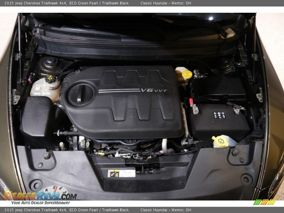 2015 Jeep Cherokee Trailhawk 4x4 ECO Green Pearl / Trailhawk Black Photo #21