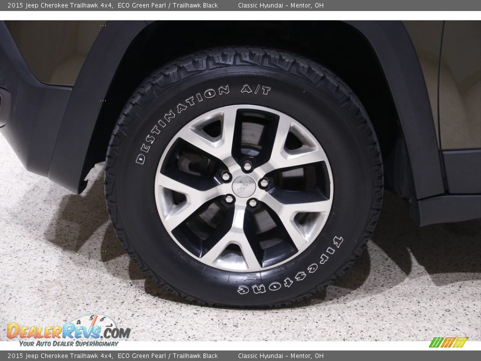 2015 Jeep Cherokee Trailhawk 4x4 ECO Green Pearl / Trailhawk Black Photo #22