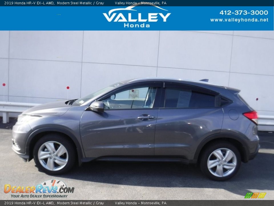 2019 Honda HR-V EX-L AWD Modern Steel Metallic / Gray Photo #2