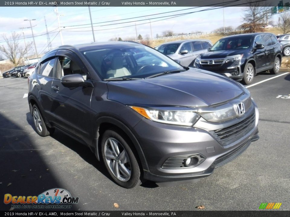 2019 Honda HR-V EX-L AWD Modern Steel Metallic / Gray Photo #7