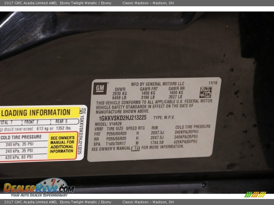 2017 GMC Acadia Limited AWD Ebony Twilight Metallic / Ebony Photo #23