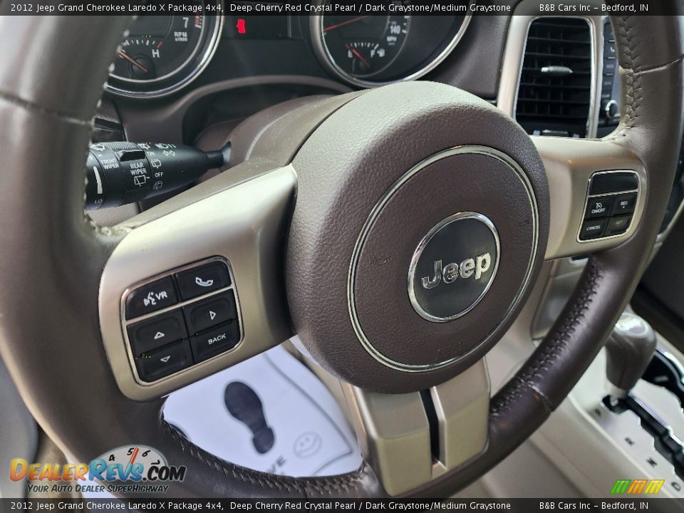 2012 Jeep Grand Cherokee Laredo X Package 4x4 Deep Cherry Red Crystal Pearl / Dark Graystone/Medium Graystone Photo #12