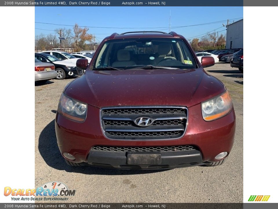 2008 Hyundai Santa Fe Limited 4WD Dark Cherry Red / Beige Photo #8