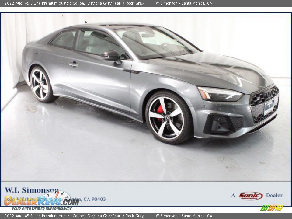 2022 Audi A5 S Line Premium quattro Coupe Daytona Gray Pearl / Rock Gray Photo #1