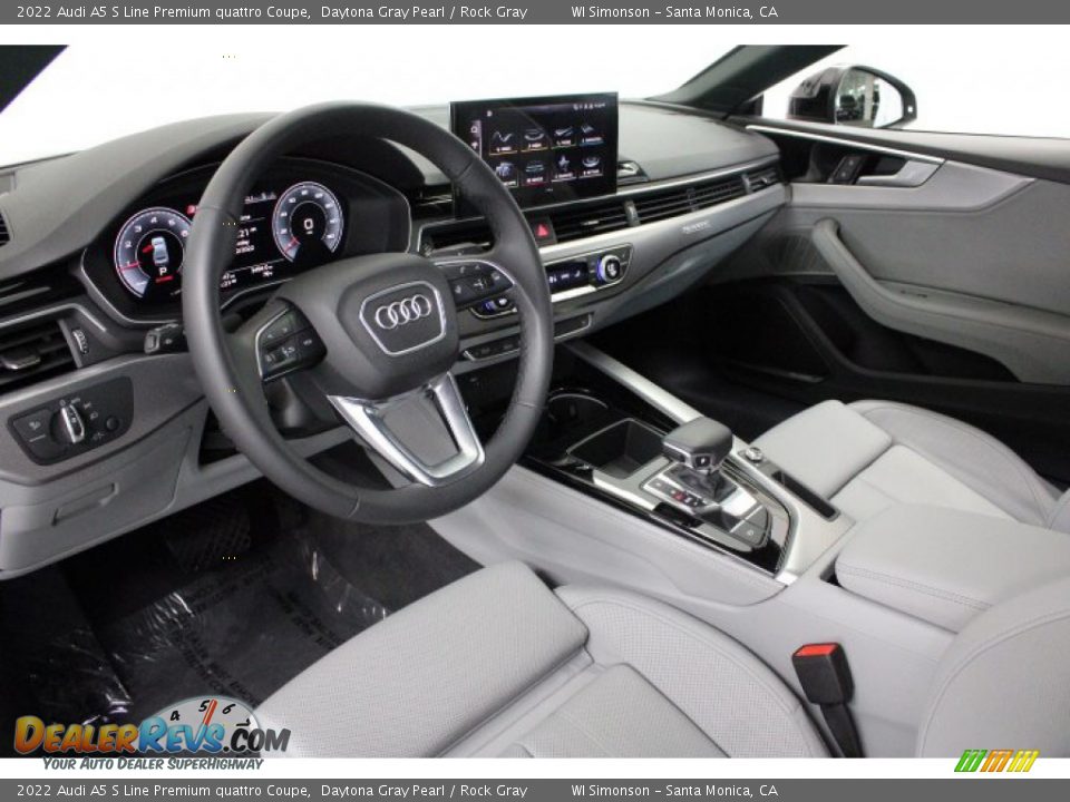 Rock Gray Interior - 2022 Audi A5 S Line Premium quattro Coupe Photo #7