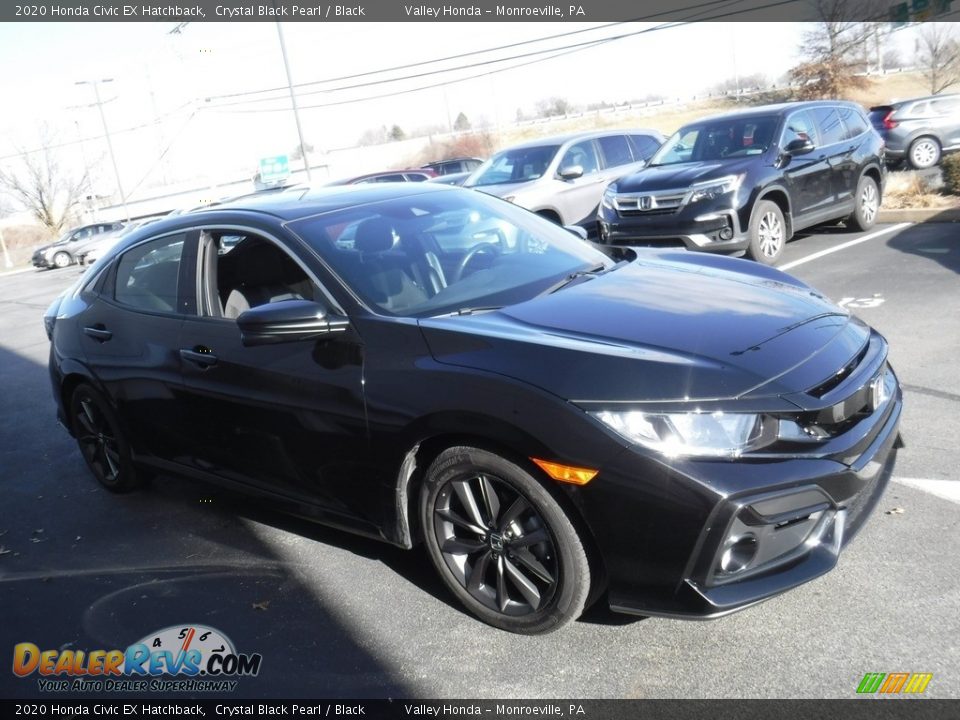 2020 Honda Civic EX Hatchback Crystal Black Pearl / Black Photo #6