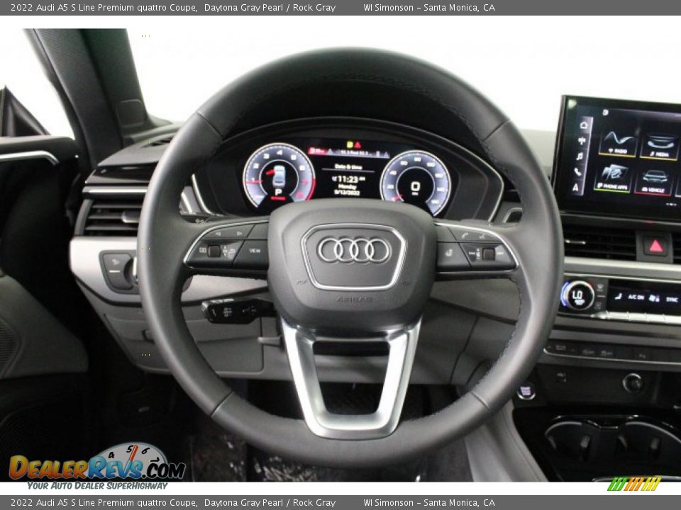 2022 Audi A5 S Line Premium quattro Coupe Steering Wheel Photo #12