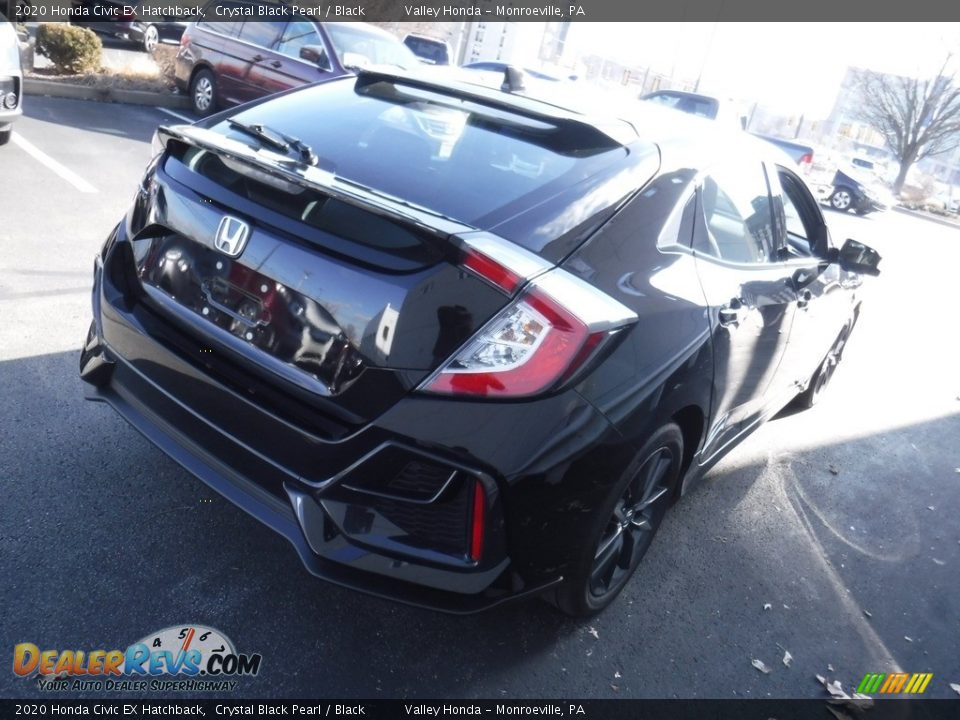 2020 Honda Civic EX Hatchback Crystal Black Pearl / Black Photo #7