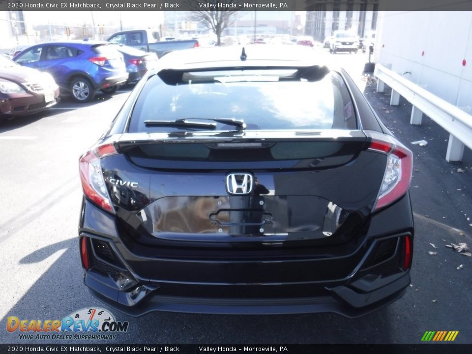 2020 Honda Civic EX Hatchback Crystal Black Pearl / Black Photo #8