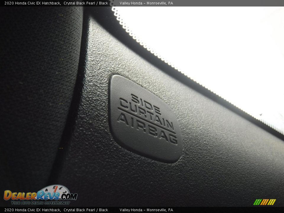 2020 Honda Civic EX Hatchback Crystal Black Pearl / Black Photo #18