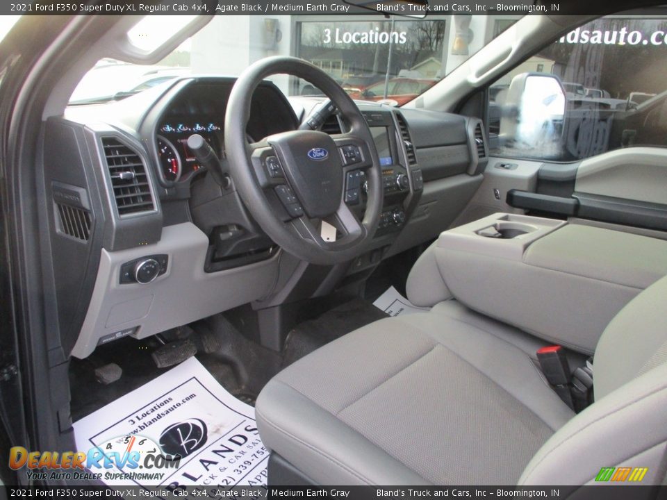 Medium Earth Gray Interior - 2021 Ford F350 Super Duty XL Regular Cab 4x4 Photo #6
