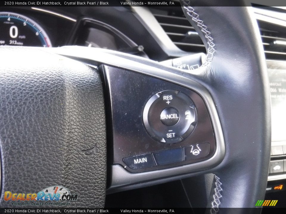 2020 Honda Civic EX Hatchback Crystal Black Pearl / Black Photo #27
