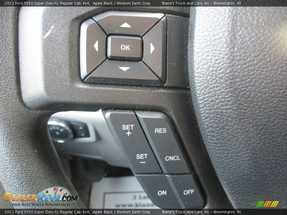 2021 Ford F350 Super Duty XL Regular Cab 4x4 Agate Black / Medium Earth Gray Photo #15