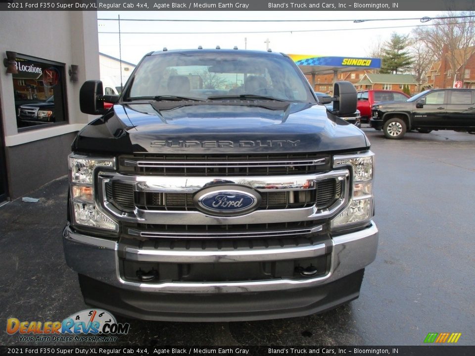 2021 Ford F350 Super Duty XL Regular Cab 4x4 Agate Black / Medium Earth Gray Photo #26