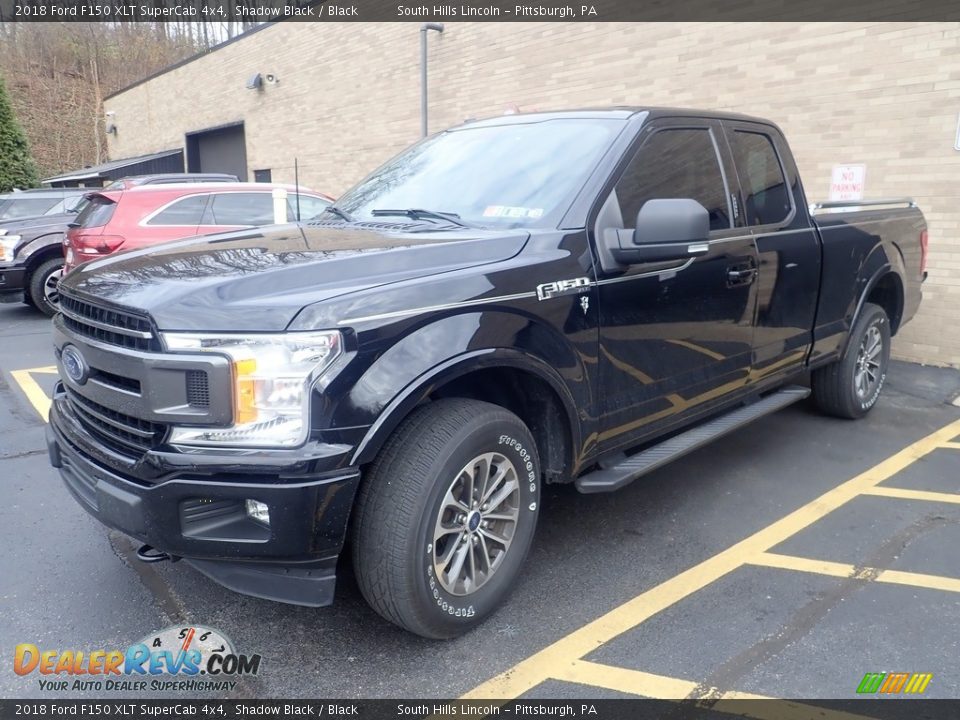 2018 Ford F150 XLT SuperCab 4x4 Shadow Black / Black Photo #1