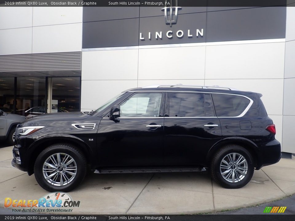 Obsidian Black 2019 Infiniti QX80 Luxe Photo #2