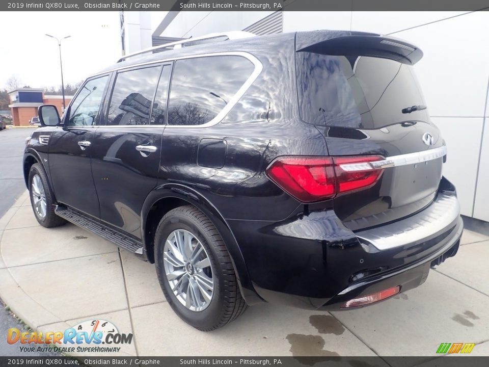 2019 Infiniti QX80 Luxe Obsidian Black / Graphite Photo #3