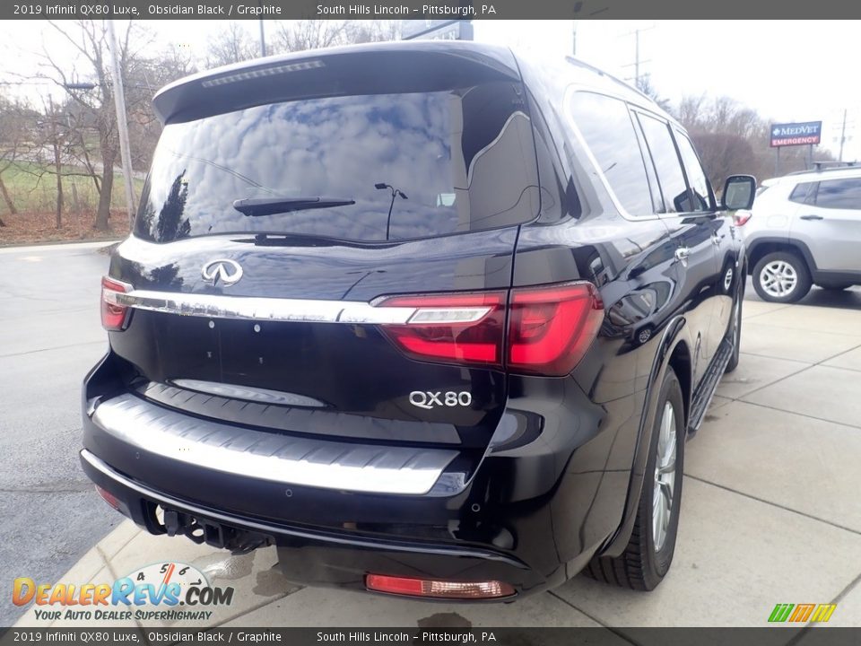 2019 Infiniti QX80 Luxe Obsidian Black / Graphite Photo #6