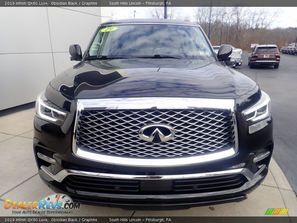 2019 Infiniti QX80 Luxe Obsidian Black / Graphite Photo #9