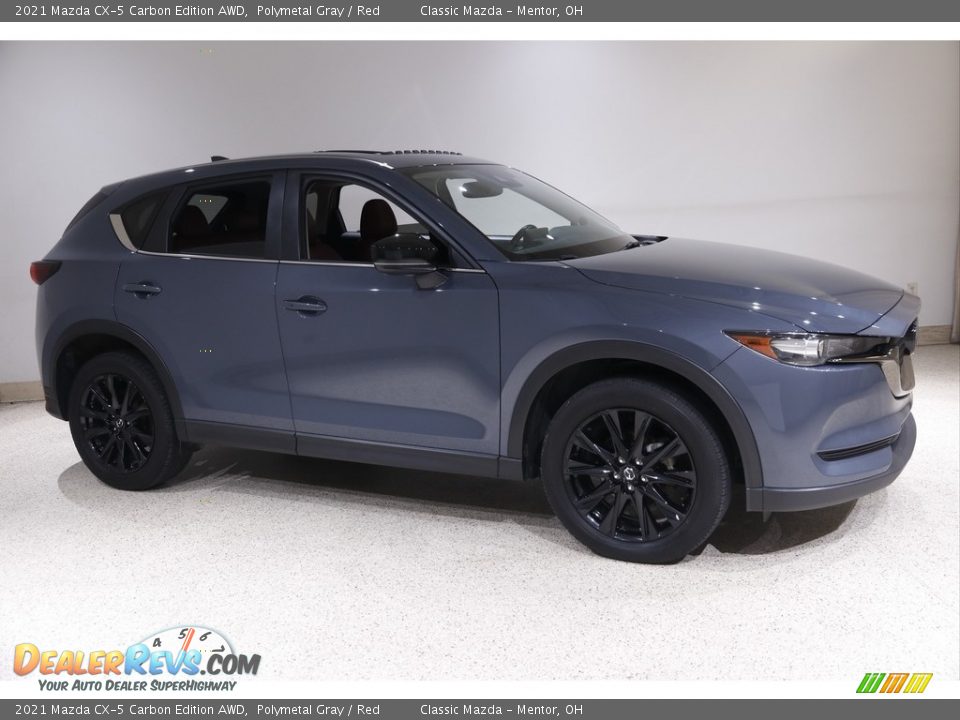 2021 Mazda CX-5 Carbon Edition AWD Polymetal Gray / Red Photo #1