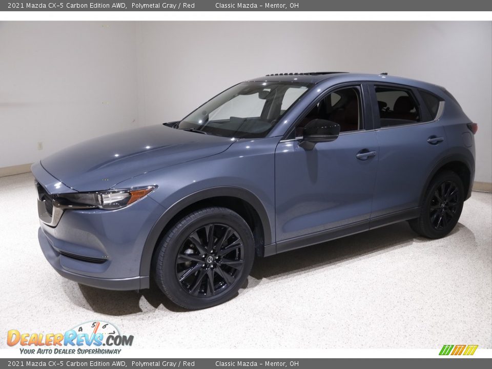 2021 Mazda CX-5 Carbon Edition AWD Polymetal Gray / Red Photo #3