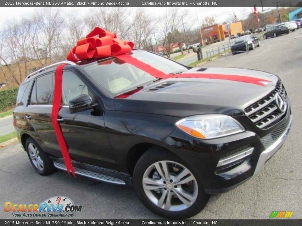 2015 Mercedes-Benz ML 350 4Matic Black / Almond Beige/Mocha Photo #1