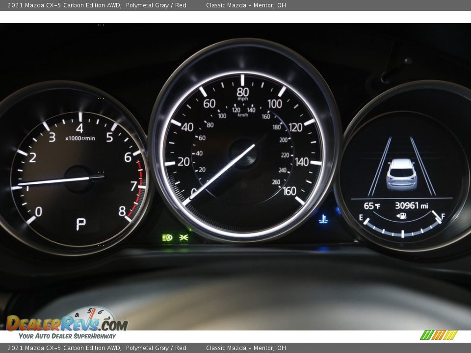 2021 Mazda CX-5 Carbon Edition AWD Polymetal Gray / Red Photo #8