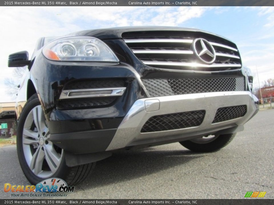 2015 Mercedes-Benz ML 350 4Matic Black / Almond Beige/Mocha Photo #2