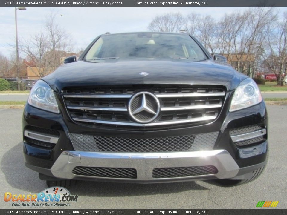 2015 Mercedes-Benz ML 350 4Matic Black / Almond Beige/Mocha Photo #4